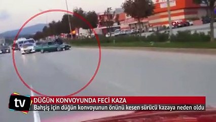Düğün konvoyunda feci kaza