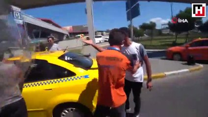 E-5 Karayolu’nda taksicilerin “sıra” kavgası
