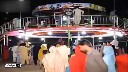 Lunaparkta korkunç kaza böyle görüntülendi