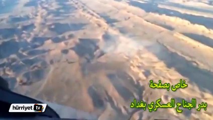 Irak helikopterleri IŞİD araçlarını böyle vurdu