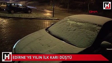Edirne'ye yılın ilk karı düştü