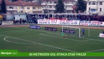 80 metreden gol attı, stat yıkıldı