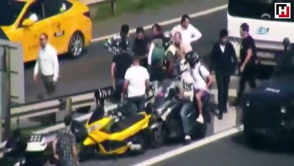 E-5'te motosikletli gencin feci ölümü kamerada