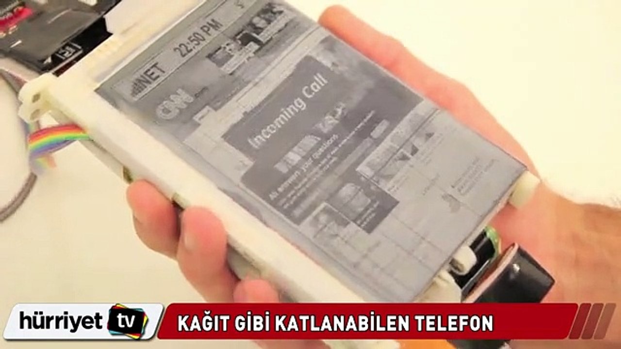 Kağıt gibi katlanan telefon