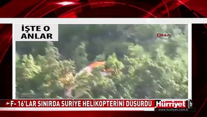 VURULAN SURİYE HELİKOPTERİ BÖYLE DÜŞTÜ! ENKAZ DA GÖRÜNTÜLENDİ