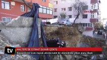 Maltepe'de istinat duvarı çöktü