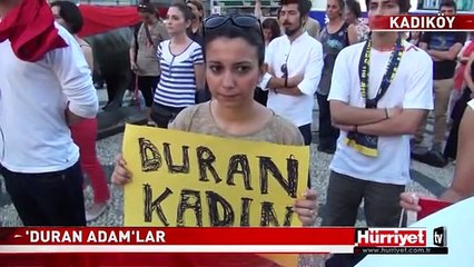DURAN ADAM EYLEMİNE DESTEK SÜRÜYOR