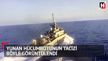 Yunan hücumbotunun tacizi görüntülendi
