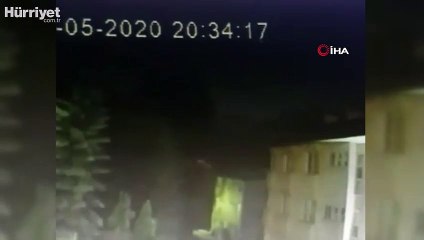 Göktaşı olduğu düşünülen cismin düşme anı kameralara yansıdı