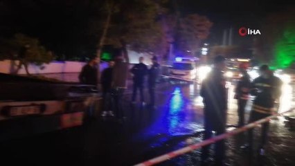 Kayan tır parkın duvarına çarparak durdu