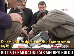 KAR KALINLIĞI 3 METREYİ BULDU