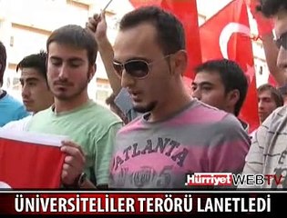 VAN'DA TERÖRÜ PROTESTO GÖSTERİSİ