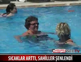 SICAKLAR ARTTI SAHİLLER DOLDU