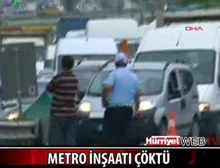 PENDİK'TE METRO İNŞAATI ÇÖKTÜ