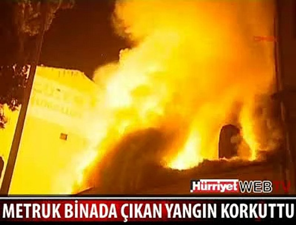BİNA CAYIR CAYIR YANDI