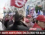 1 MAYIS KORTEJİNDE ÜNLÜLER DE YER ALDI