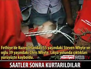 TURİSTLER KAYALIKLARDA MAHSUR KALDI