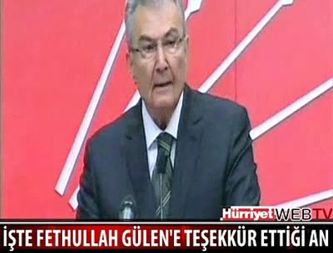 FETHULLAH GÜLEN'E TEŞEKKÜR ETTİ