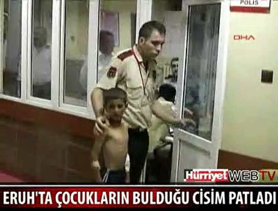 ÇOCUKLARIN BULDUĞU CİSİM PATLADI