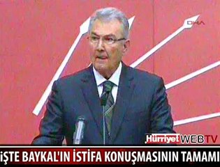 İŞTE İSTİFA KONUŞMASININ TAMAMI