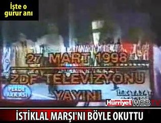 İSTİKLAL MARŞINI AYAKTA SÖYLETMİŞTİ