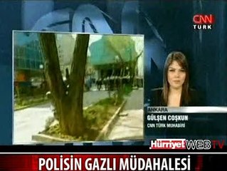 POLİSTEN GAZLI MÜDAHALE
