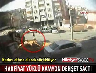 KAMYON DEHŞETİ GÜVENLİK KAMERASINDA