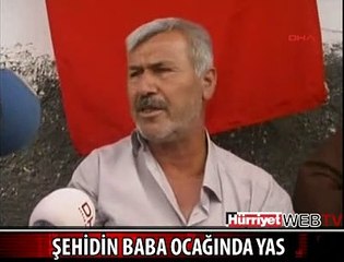GAZİANTEPLİ ŞEHİDİN BABA OCAĞINDA YAS