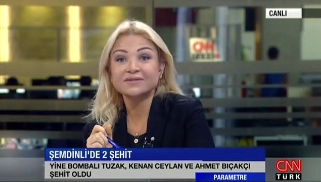 Şehidin görüntüleri CNN Türk spikeri Ebru Baki'yi duygulandırdı