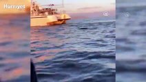 Yunan güvenlik güçlerinin orantısız güç kullandığı bottakilerin kurtarılma anı kamerada