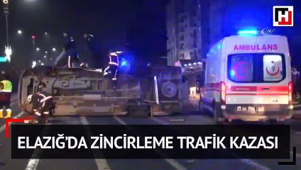 Elazığ’da zincirleme trafik kazası: 12 yaralı