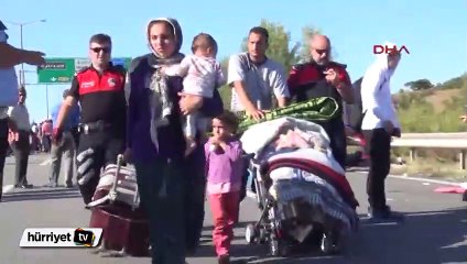 Suriyeli sığınmacılar TEM’deki eylemine son verdi