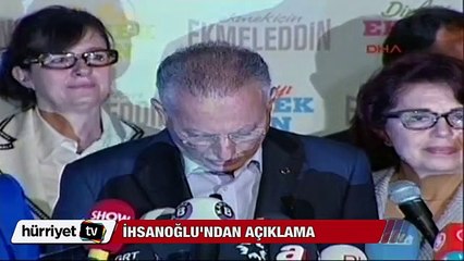 Ekmeleddin İhsanoğlu seçim sonucunu değerlendirdi