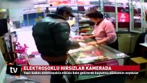 Elektroşoklu hırsızlar kamerada