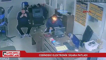 Cebindeki elektronik sigara patladı