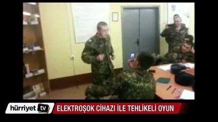Polis okulu öğrencilerinin elektroşok cihazıyla tehlikeli oyunu