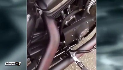 Egzoz borusu ısınınca kuru kafa silüeti çıkıyor