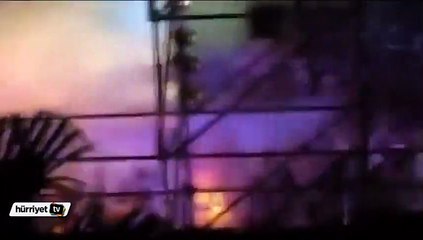 Tayvan'daki eğlence parkında korkutan yangın