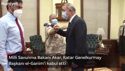 Milli Savunma Bakanı Akar, Katar Genelkurmay Başkanı el-Ganim'i kabul etti