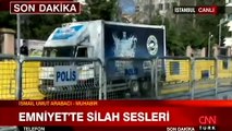 İstanbul Emniyet Müdürlüğü'nün girişinde silah sesleri