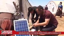 Göçerler enerji ihtiyacını güneş panelleriyle karşılıyor