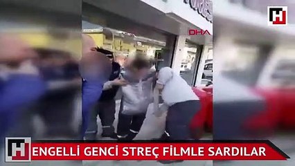 Engelli genci streç filmle sardılar