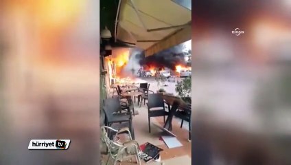 Erbil'deki patlamadan hemen sonra çekilen cep telefonu görüntüleri