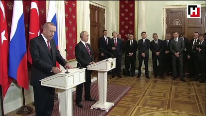 Erdoğan ve Putin ortak basın açıklaması yaptı