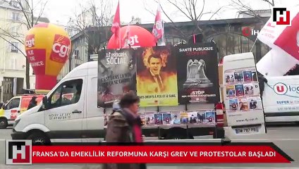 Fransa'da emeklilik reformuna karşı grev ve protestolar başladı