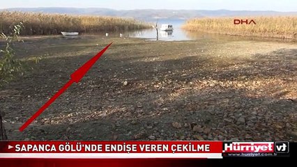 SAPANCA GÖLÜ'NDE ENDİŞELENDİREN GÖRÜNTÜ