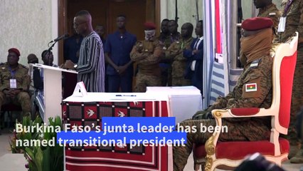 Burkina Faso's coup leader named transition president