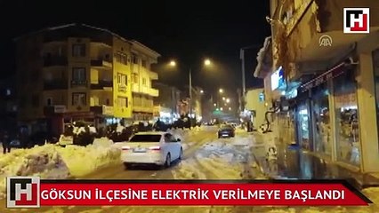 Göksun ilçesine elektrik verilmeye başlandı
