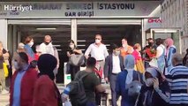 Yenikapı'da elektrik kabloları yandı Marmaray'da seferler durduruldu