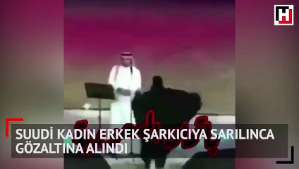 Suudi kadın erkek şarkıcıya sarılınca başına gelmeyen kalmadı